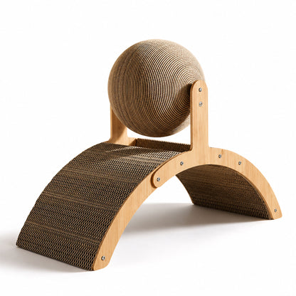 Cat Ball Scratching Board with Ball Toy