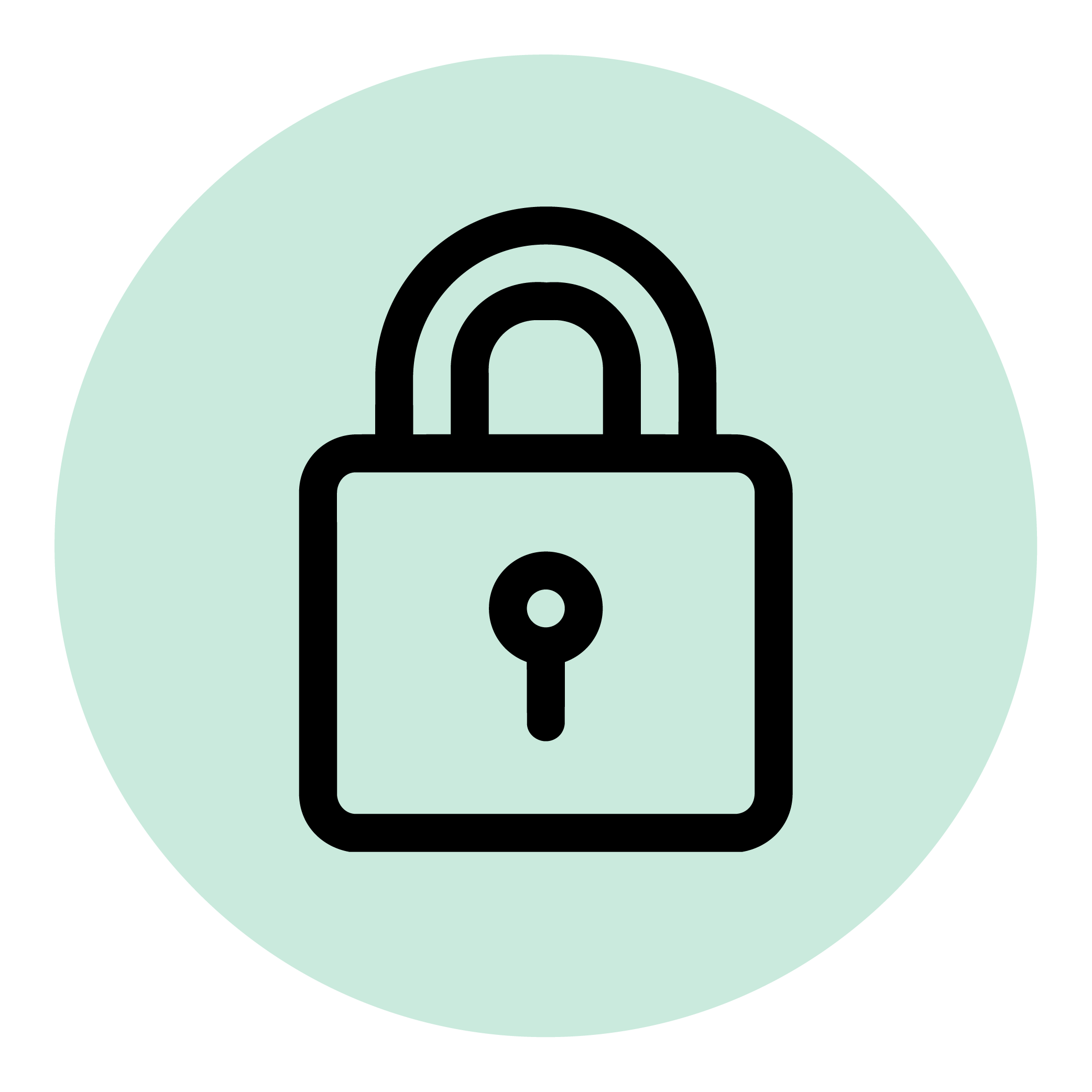 lock Icon with greem background symbolizing secure checkout