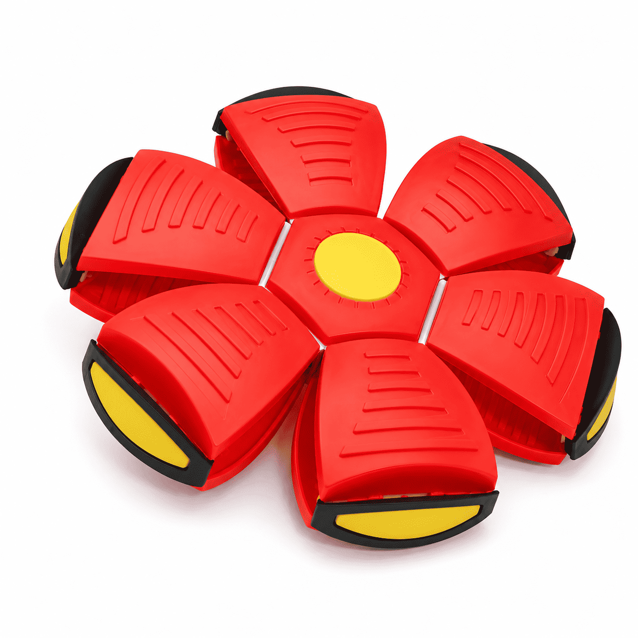 Red Blufi dog frisbee from Shop Blufi, a durable pet accessory for outdoor play and fetch with dogs.